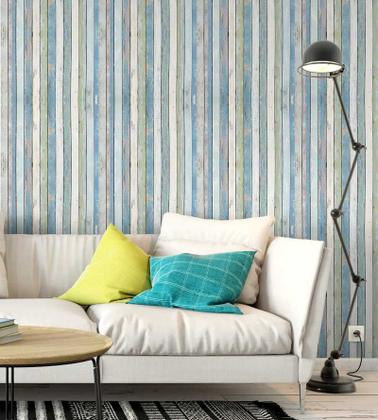 Imagem de Papel De Parede Ripas Coloridas Para Quartos E Sala