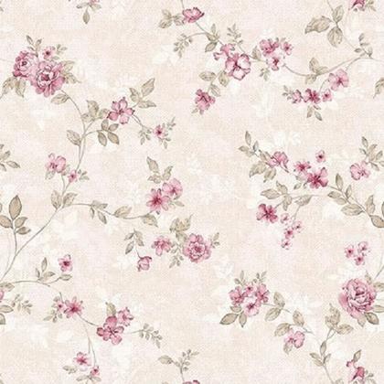 Imagem de Papel De Parede Viníl Quarto Casal Floral Rosas Moderno