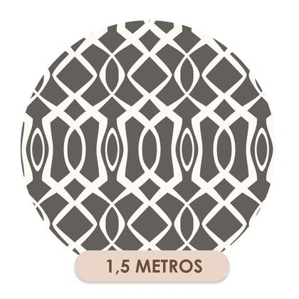 Imagem de Papel de Parede Vinílico Abstrato Clássico Cinza Sala Quarto 1.5m