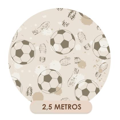 Imagem de Papel de Parede Vinílico Bolas De Futebol Quarto Menino 2.5m