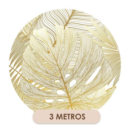 Imagem de Papel De Parede Vinílico Costela Adão Dourada Sala 3m