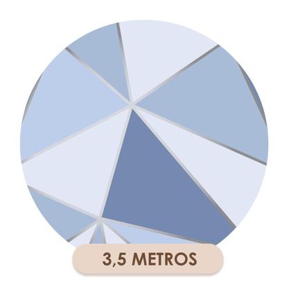 Imagem de Papel De Parede Vinílico Geométrico Azul Diamante Sala Quarto 3.5m