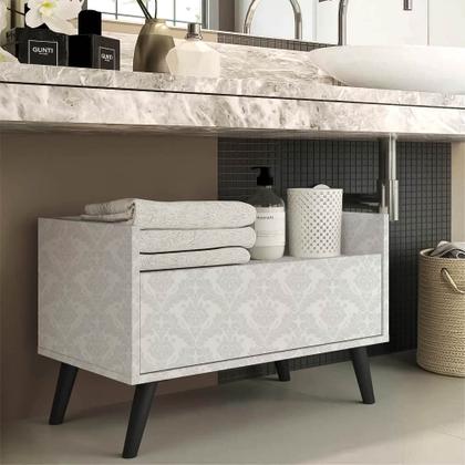 Imagem de Papel De Parede Vinílico Provençal Florido Classico Arabesco Sala 2.5m