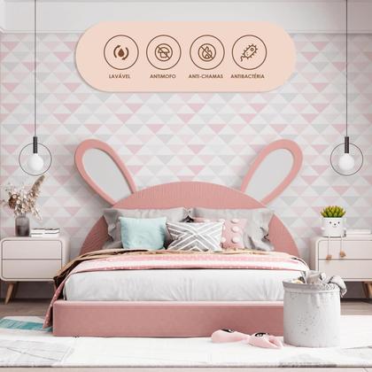 Imagem de Papel De Parede Vinílico Triangulos Rosa Cinza Quarto Menina Infantil 3m