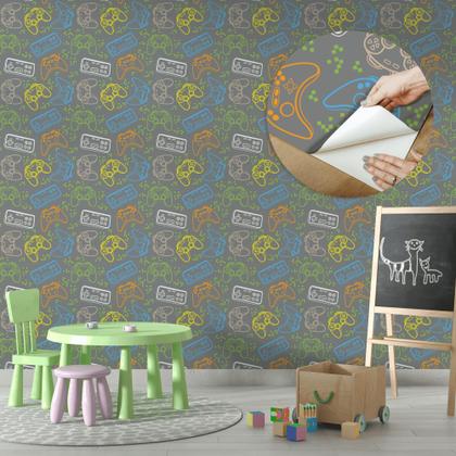 Imagem de Papel De Parede Vinílico Video Game Gamer Quarto Infantil  2.5m