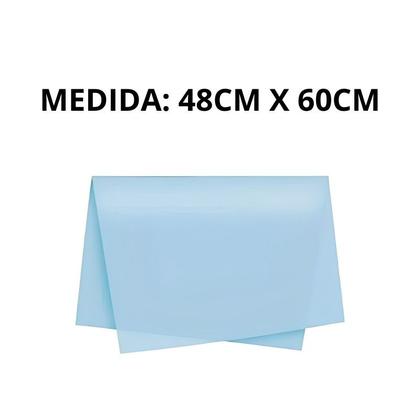 Imagem de Papel De Seda Azul Claro 60cm x 48cm Pacote com 100 Folhas