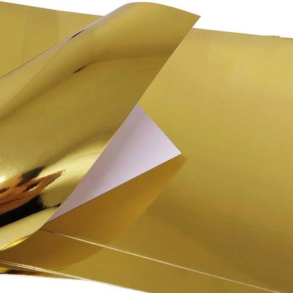 Imagem de Papel dourado laminado/artesanato 250g a4 - 10 fls