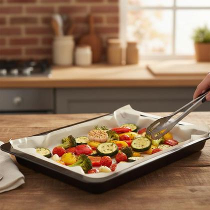 Imagem de Papel Dover Assaleve Antiaderente 40cm X 3m Anti Gordura Cozinha Não Gruda Fácil De Limpar Forno