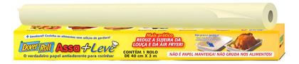 Imagem de Papel Dover Assaleve Antiaderente 40cm X 3m Anti Gordura Cozinha Não Gruda Fácil De Limpar Forno