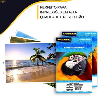 Imagem de Papel Fotográfico 180g Brilhante Glossy  A4 100 Folhas