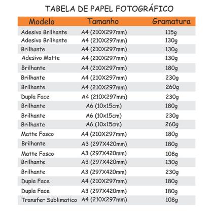 Imagem de Papel Fotográfico Adesivo A4 Brilhante 130g Cassmar 1000 Folhas