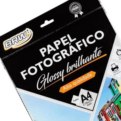 Imagem de Papel Fotográfico Glossy Brilhante 180g 50 folhas BRW