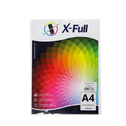 Imagem de Papel fotográfico high glossy 115g a4 pacote c/ 20 folhas - x-full