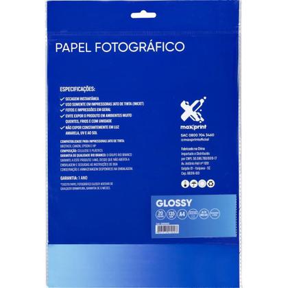 Imagem de Papel Fotográfico INKJET A4 GLOSSY 135G Pacote com 20