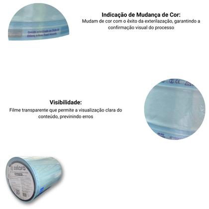 Papel Grau Cirúrgico para Esterilização em Rolo 20cm x 100m