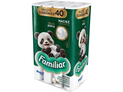 Papel Higiênico Folha Dupla Bracell Familiar 40 Rolos 30m Imagem de Papel Higiênico Folha Dupla Bracell Familiar 40 Rolos 30m
