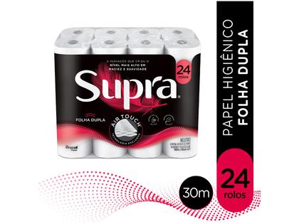 Imagem de Papel Higiênico Folha Dupla Bracell Supra 24 Rolos 30m