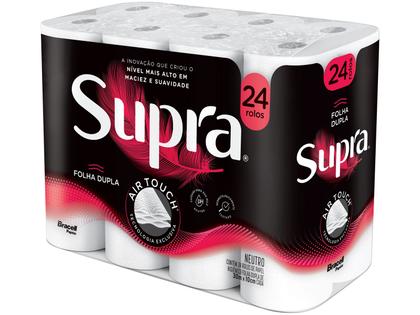 Imagem de Papel Higiênico Folha Dupla Bracell Supra 24 Rolos 30m