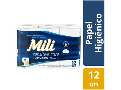 Imagem de Papel Higiênico Folha Dupla Mili Sensitive Care