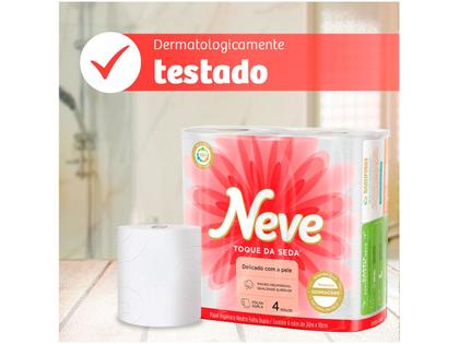 Papel Higiênico Folha Dupla Neve Toque de Seda - 24 Rolos 30m Imagem de Papel Higiênico Folha Dupla Neve Toque de Seda