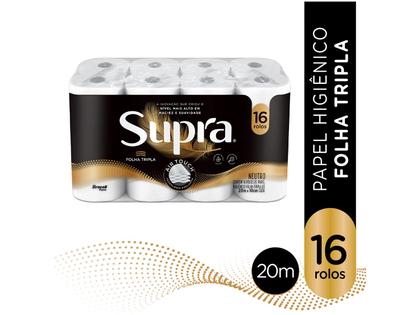 Imagem de Papel Higiênico Folha Tripla Bracell Supra 16 Rolos 20m