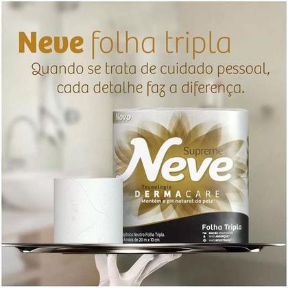Imagem de Papel Higiênico Neve Supreme Folha Tripla 20 m De 32 Un Full
