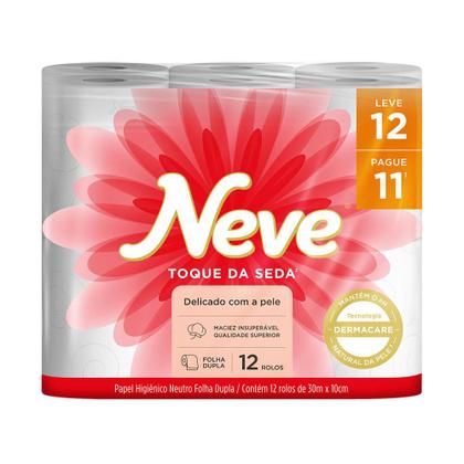 Imagem de Papel Higiênico Neve Toque de Seda Folha Dupla Leve 12 Pague 11