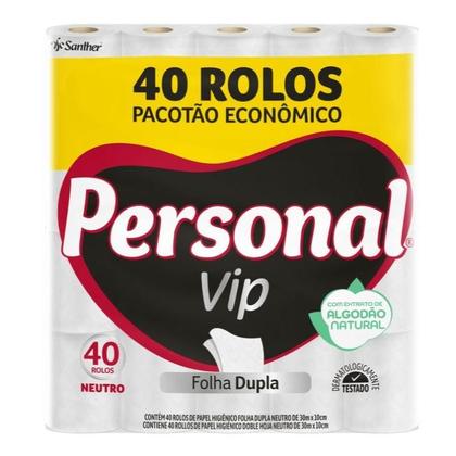 Imagem de Papel Higiênico Personal Vip Folha Dupla embalagem 40 Unidades