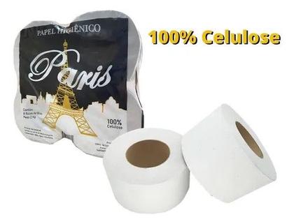 Imagem de Papel Higiênico Rolão 100% Celulose Paris com 8 Rolos