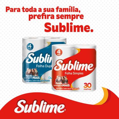 Imagem de Papel Higiênico Sublime Folha Simples 30 Metros 12 Unidades