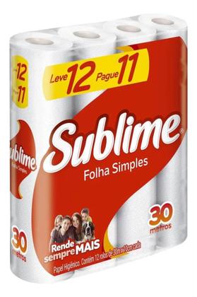Imagem de Papel Higiênico Sublime Folha Simples 30 Metros