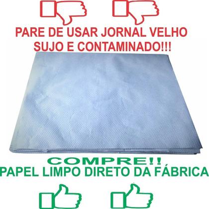Imagem de Papel Jornal Tapete Pet Biodegradável Limpo Absorvente 60x35 cm 200 unid