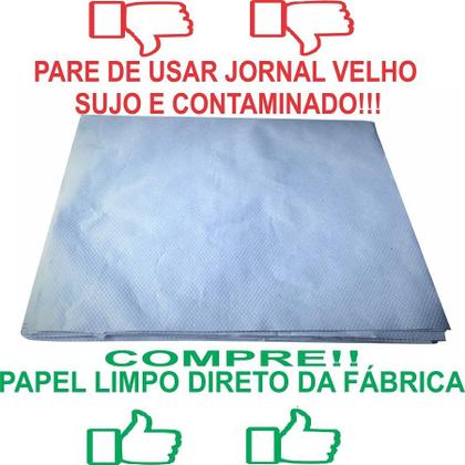 Imagem de Papel Jornal Tapete Pet Biodegradável Limpo Absorvente 60x45 cm 200 unid
