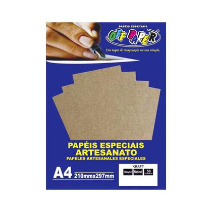 Imagem de Papel Kraft Natural A4 180g 50 Folhas Off Paper 