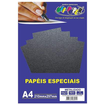 Imagem de Papel Metalizado A4 Especial Corte 15 Folhas 150g Off Paper