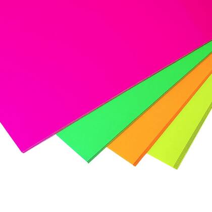 Imagem de Papel mix 4 cores neon 180g a4 20 fls