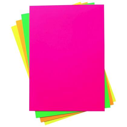 Imagem de Papel mix 4 cores neon 180g a4 20 fls