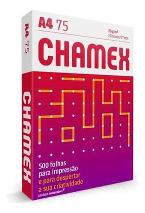 Imagem de Papel Ofício A4 Folha Sulfite Chamex 75g Pacote 5000 Folhas