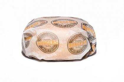 Imagem de Papel para hambúrguer acoplado embalar segurar lanche grande