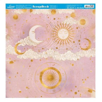 Imagem de Papel Scrapbook Dupla Face Sol e Lua Sd-1197 30,5x30,5cm Litoarte