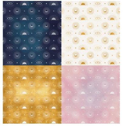 Imagem de Papel Scrapbook Dupla Face Sol e Lua Sd-1197 30,5x30,5cm Litoarte