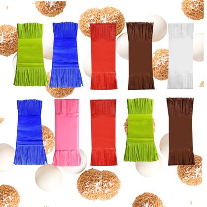 Imagem de Papel seda para embalar bala de coco com 432 unidades