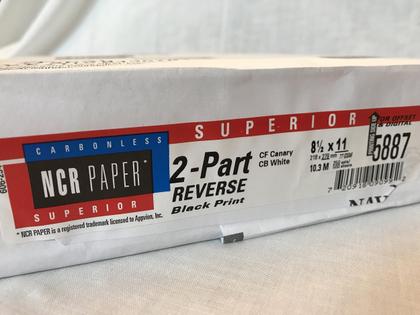 Imagem de Papel sem carbono NCR 5887 2 partes 250 conjuntos de tamanho carta
