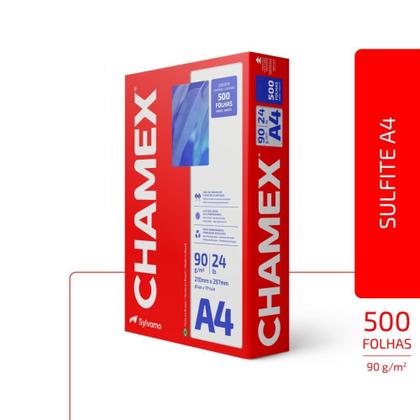Imagem de Papel Sulfite A4 Chamex Super 90G 500 Folhas
