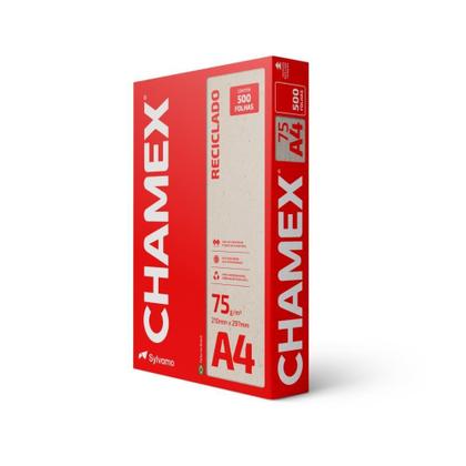 Imagem de Papel Sulfite A4 Reciclado Chamex ECO 75G 10 PCTX500 FLS Caixa