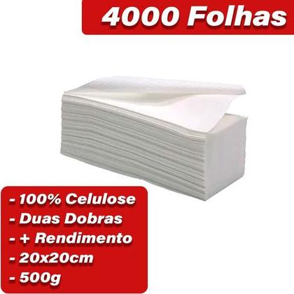 Imagem de Papel Toalha 4000 Fls Interfolha Branco 100% Virgem Supremo