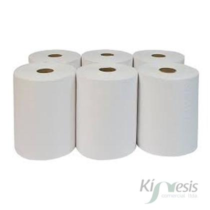 Imagem de Papel toalha bobina 100% celulose 20cm x 200m - 6 rolos indaial fit