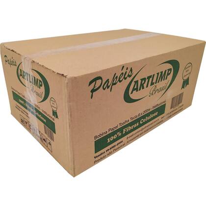 Imagem de Papel Toalha Bobina Extra Luxo Auto Corte Artlimp 200m 6Uni