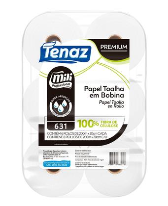 Imagem de Papel Toalha Bobina Mili Folha Simples Unique 6x200mts 30gr