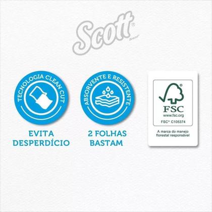 Imagem de Papel Toalha Interfolha SCOTT  c/250 Folha Simples 1 pacote